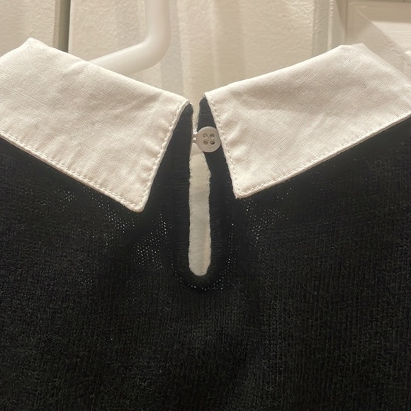 Maje black sweater with jeweled collar - Picture 3 of 8